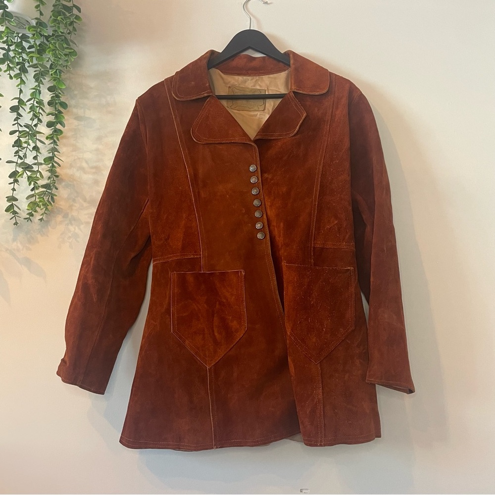 Elegant Rust Suede Blazer